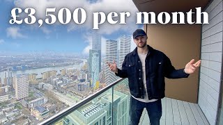 What £3500 per month gets you in Canary Wharf London 2021 apartment tour [upl. by Lareine288]