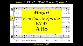 Mozart  KV 47 Veni Sancte Spiritus  Alto [upl. by Clayborne]