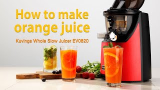 How to make orange juice  Kuvings Whole Slow Juicer EVO820 [upl. by Enra]