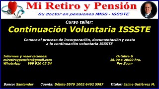 Continuación Voluntaria ISSSTE [upl. by Neliak]