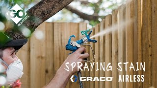 Everything Youll Need To Know About Spraying Stain Onto A Fence  Graco Airless Sprayer [upl. by Schurman]