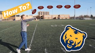 How To Throw A Spiral  QB Drills For Beginners [upl. by Anaeco]