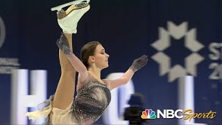 At 16 Anna Shcherbakova captures title at 2021 World Figure Skating Championships  NBC Sports [upl. by Johnsten]