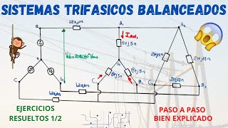 SISTEMAS TRIFASICOS BALANCEADOS EQUILIBRADOS ⫸ ESTRELLA Y TRIANGULO DELTA 💥1 EJERCICIO PRACTICO [upl. by Aratas857]