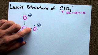 Lewis Structure of ClO3 chlorate anion [upl. by Merla]