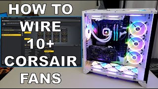 HOW TO Install Corsair RGB Fans with Lighting Node Core 10 Fans [upl. by Crandell]