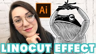 Linocut Style Tutorial  Adobe Illustrator [upl. by Franklin535]