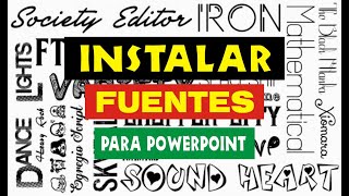 Instalar Fuentes para Powerpoint [upl. by Siobhan]