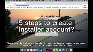 How to Create Installer Account 5 Steps [upl. by Aimehs184]