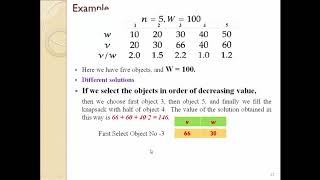 Knapsack Problem Using Greedy Method [upl. by Gaudet]