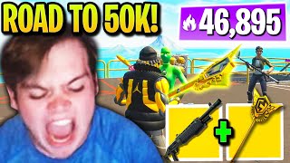 Mongraal FLEXES RAREST Pickaxe on Road to 50000 Arena Points [upl. by Tatman766]