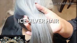 Cabello plata paso a paso  ICE SILVER HAIR  gray hair tutorial [upl. by Tatum]