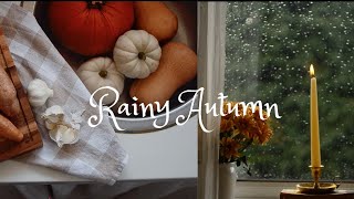 Rainy Autumn Day  Autumn Baking amp Warm Soup  Silent Vlog [upl. by Oirretno]