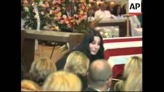 USA CALIFORNIA FORMER WIFE CHER ATTENDS SONNY BONOS FUNERAL [upl. by Kerekes]