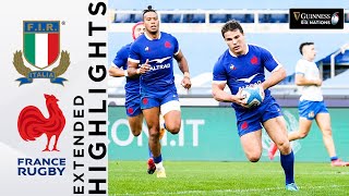 Italy v France  EXTENDED Highlights  Dupont Stars in BonusPoint Win  Guinness Six Nations 2021 [upl. by Irihs]