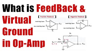 OpAmp  POSITIVE amp NEGATIVE Feedback  Virtual Ground [upl. by Annovahs792]