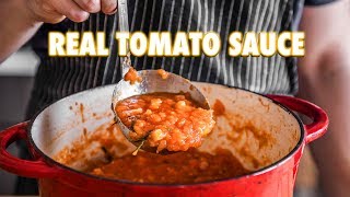 Proper Tomato Sauce Using Fresh Tomatoes 3 ingredients [upl. by Jodi461]