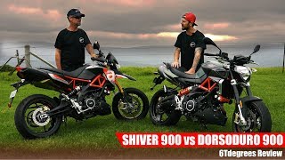 Aprilia Shiver 900 vs Dorsoduro 900 Review [upl. by Dulcie]