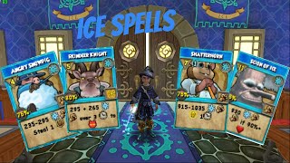 Wizard101 All Ice Spells Level 1140 2021 [upl. by Benil]