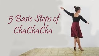 Cha Cha Cha Five Basic Steps [upl. by Hayarahs]