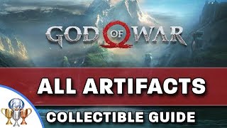 God of War  All 45 Artifacts Collectibles Locations  Curator Trophy Guide [upl. by Harberd]