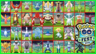 RAIDING EVERY LEGENDARY POKEMON IN A DAY AT POKEMON GO FEST 2021 DAY 2 [upl. by Baptista]