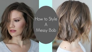 How I Style My Messy Bob  Lauras Natural Life [upl. by Roderic]