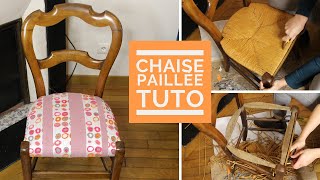 TUTO Comment RELOOKER une CHAISE en PAILLAGE [upl. by Eliath]