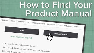 How To Find Your Product Manual [upl. by Retsbew]