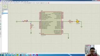 Constructing basic circuit on PROTEUS using PIC18 assembly language [upl. by Tucker]