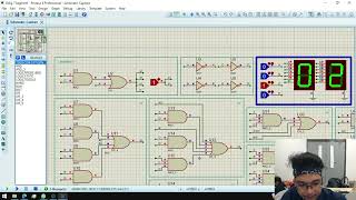 Simulasi Proteus Dual 7 Segment amp Tabel kebenaran karnaugh map  4122600005  Fadhel Maulana Yasa [upl. by Moss336]