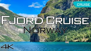 Geirangerfjord Cruise Hellesylt  Geiranger Norway 4k [upl. by Eatnod]