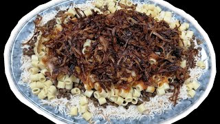 HOW TO MAKE KOSHARIArabic foodKoshari Rice RecipeMhels Kitchen Version [upl. by Saunders]