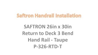 Saftron SpaPool Handrail Installation [upl. by Aeli805]