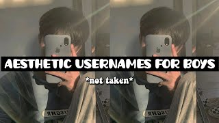 AESTHETIC USERNAMES FOR BOYS 🎇 [upl. by Beaufort181]