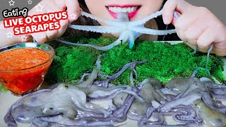 ASMR EATING LIVE OCTOPUS X SEA GRAPES  CRUNCHY CHEWY EATING SOUNDS  LINHASMR [upl. by Brina383]