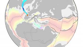 Plate tectonic reconstruction with continental deformation – Mediterranean view [upl. by Atnwahs]