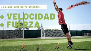 10 EJERCICIOS PLIOMETRÍA  Mejorar VELOCIDAD y FUERZA en FÚTBOL [upl. by Mizuki]