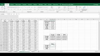 Gestion de portefeuille sur Excel MEDAF [upl. by Gilberta]