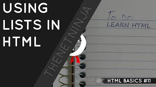 HTML Tutorial for Beginners 11  HTML Lists [upl. by Jillian]