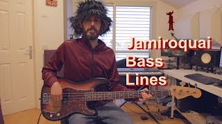 Jamiroquai  6 Classic Bass Lines  Bass Cover [upl. by Arikat]