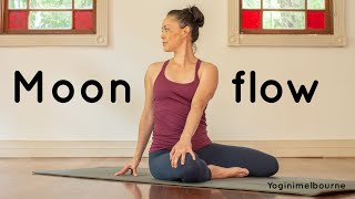 Moon yoga flow  gentle  whole body  20min [upl. by Xantha723]