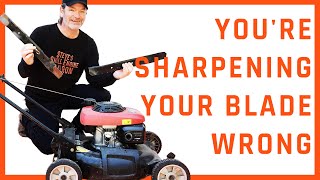 How To SHARPEN And BALANCE A Lawn Mower Blade The Correct Way [upl. by Ailel239]