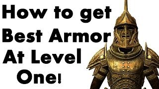 Skyrim The Best Armor at Level 1 [upl. by Annehsat517]