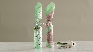 How to Wrap a Bottle Martha Stewart [upl. by Rehoptsirhc]