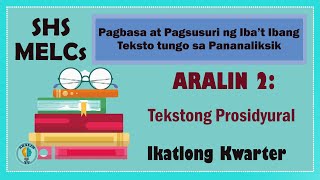 Aralin 2 Tekstong Prosidyural SHS Grade 11 MELCs Ver2 [upl. by Lorollas182]