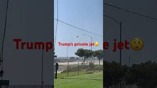 Trump’s private jet flying from Los Angeles to Vegas [upl. by Orlov214]