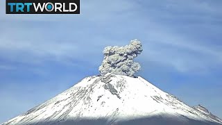 Mexico Volcano Massive volcano Popocatepetl erupts [upl. by Akire163]