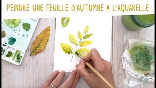 Tutoriel peindre une feuille dautomne à laquarelle [upl. by Zealand]