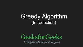 Introduction to Greedy Algorithms  GeeksforGeeks [upl. by Jill]